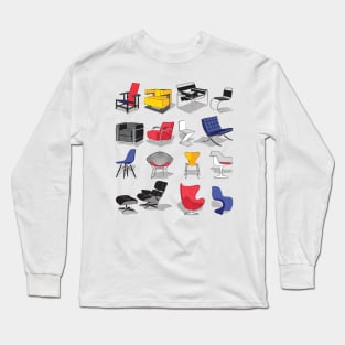 Have a seat in Bauhaus style and influence // print Long Sleeve T-Shirt